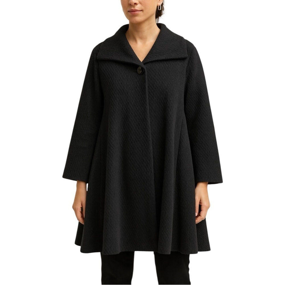 Eileen Fisher Wrap Jacket Size Small Soft Black - Picture 1 of 14